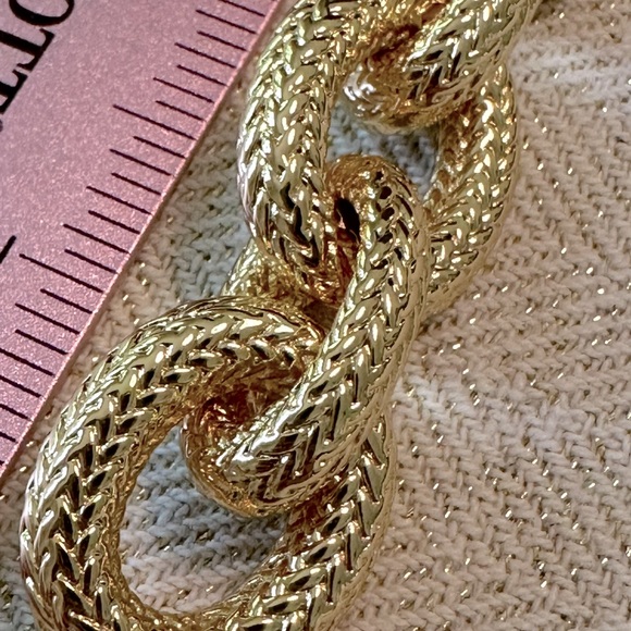 NWOT Chunky Gold Link Bracelet Park Lane Jewelry Collette Retired Unisex Heavy - Picture 3 of 11